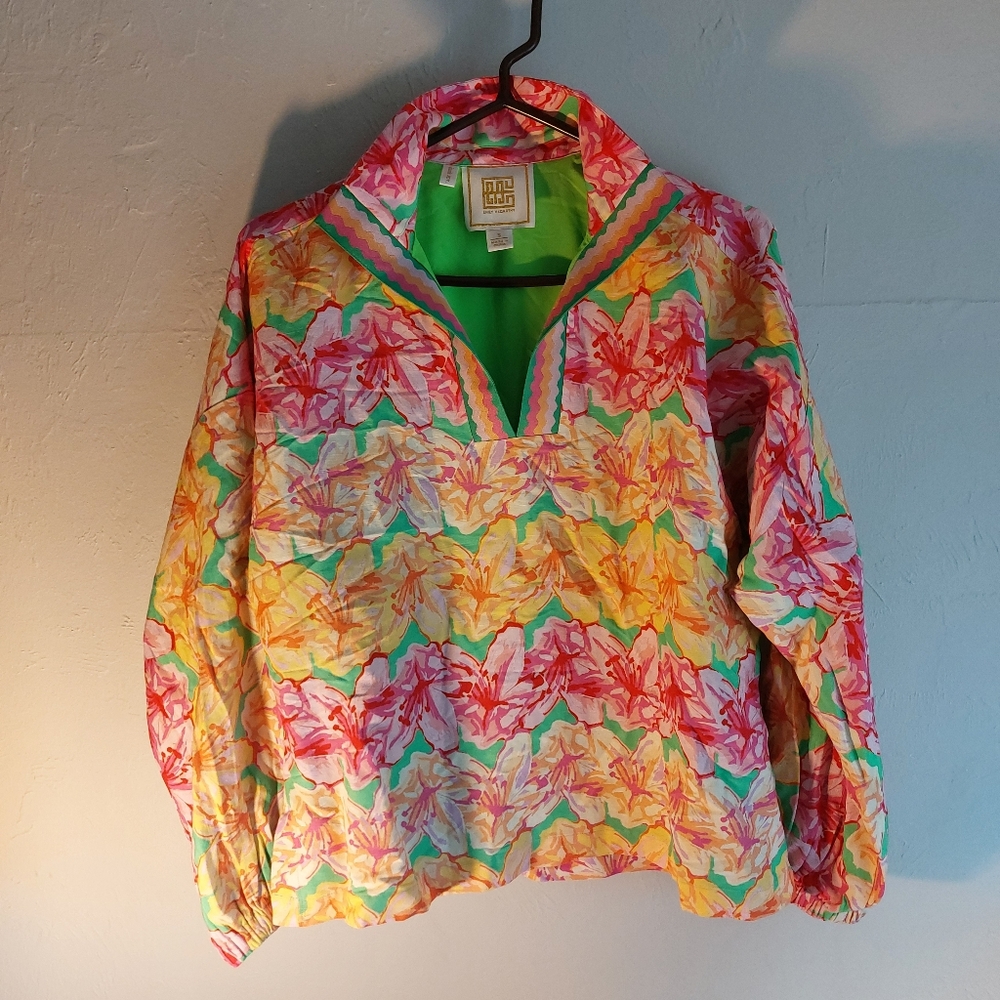 Colorful Emily Mccarthy Floral Pullover Jacket